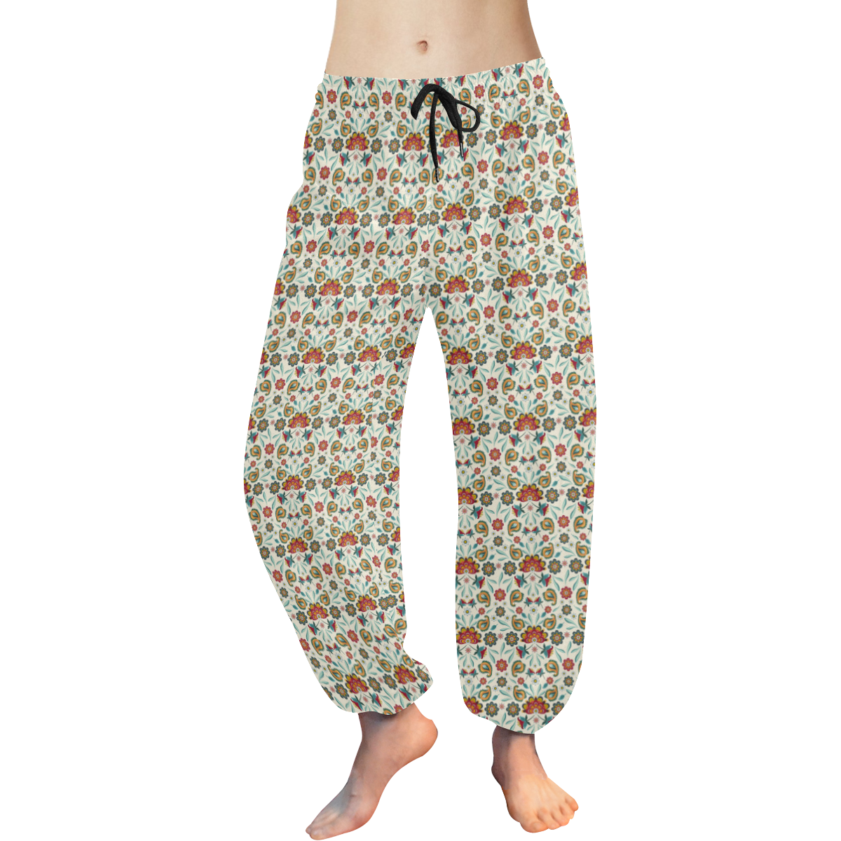 Sweet Batik Flowers Women's All Over Print Harem Pants (Model L18)
