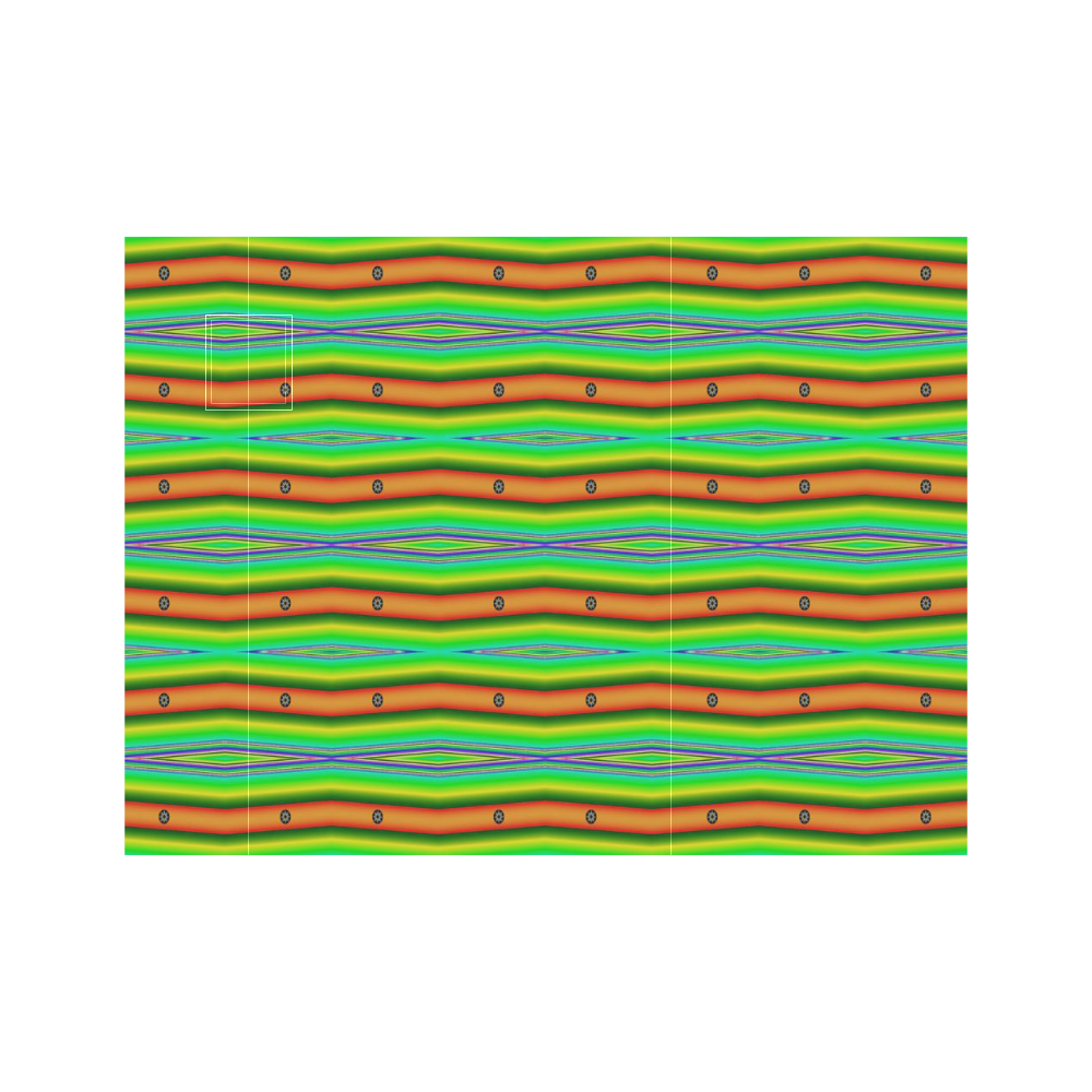 Bright Green Orange Stripes Pattern Abstract Neoprene Water Bottle Pouch/Small