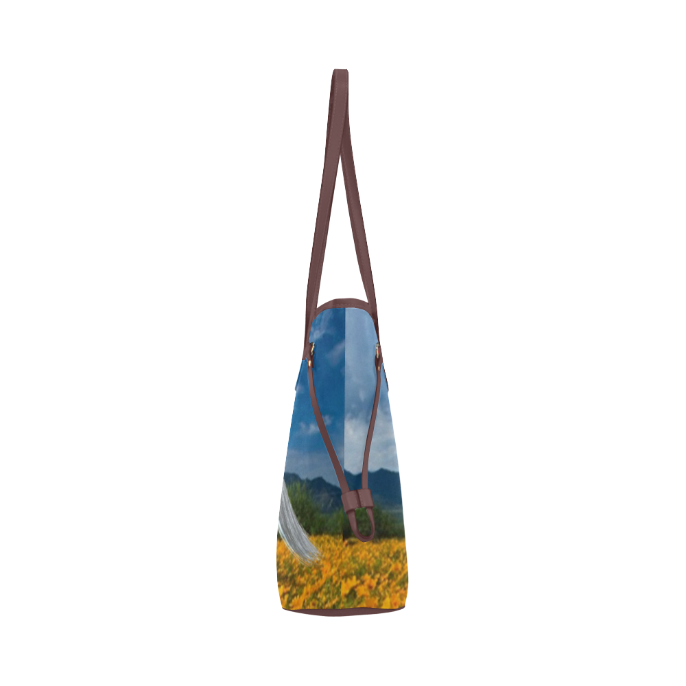 Flower Field Palimino Clover Canvas Tote Bag (Model 1661)