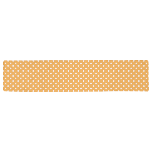 Yellow orange polka dots Table Runner 16x72 inch