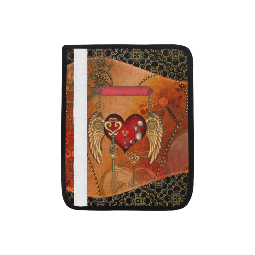 Steampunk, wonderful heart with wings Car Seat Belt Cover 7''x8.5''