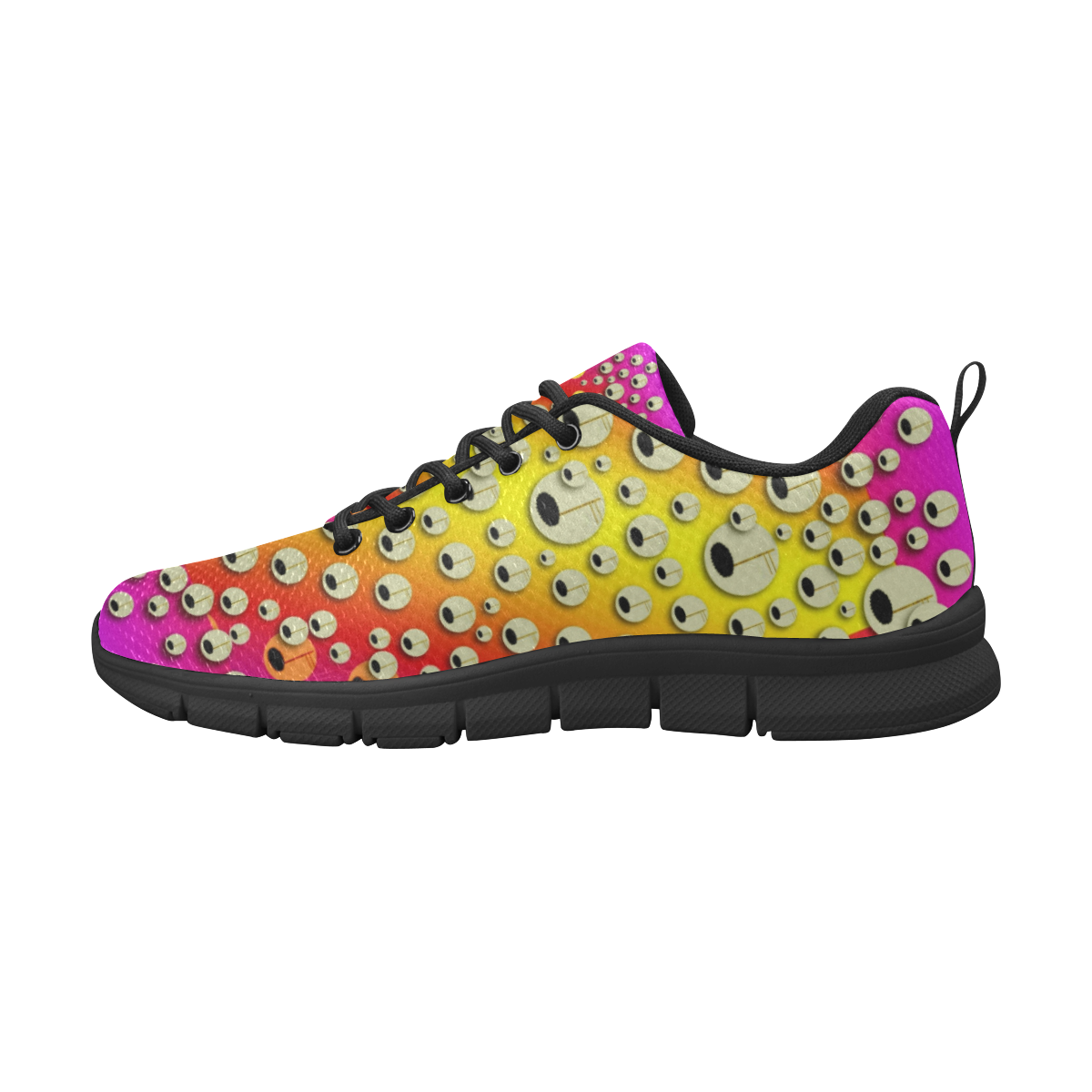 festive music tribute in rainbows Women's Breathable Running Shoes (Model 055)