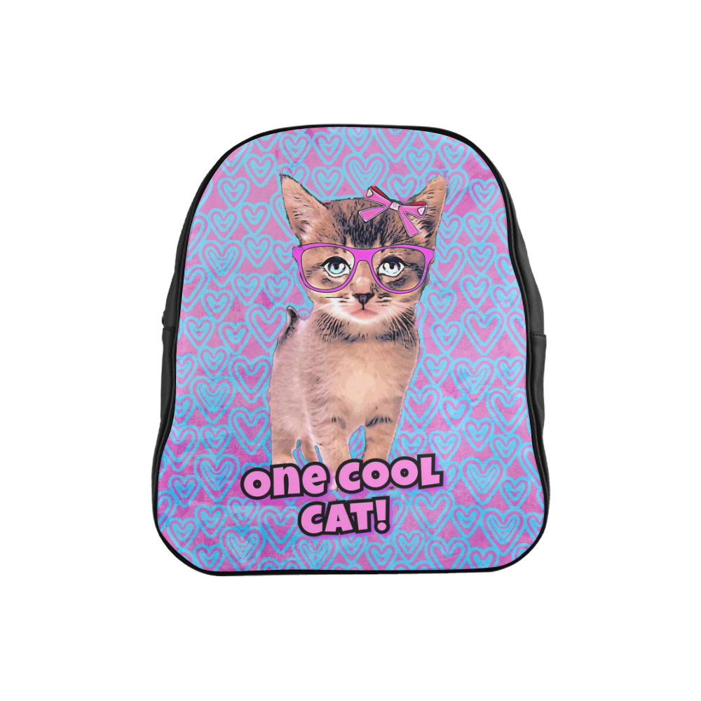 One Cool Cat Kids School Backpack (Model 1601)(Small)