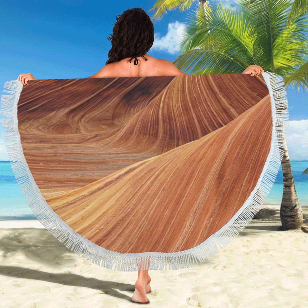 Sandstone Circular Beach Shawl 59"x 59"