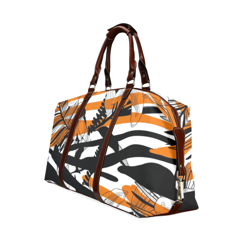 Floral Tiger Print Classic Travel Bag (Model 1643) Remake