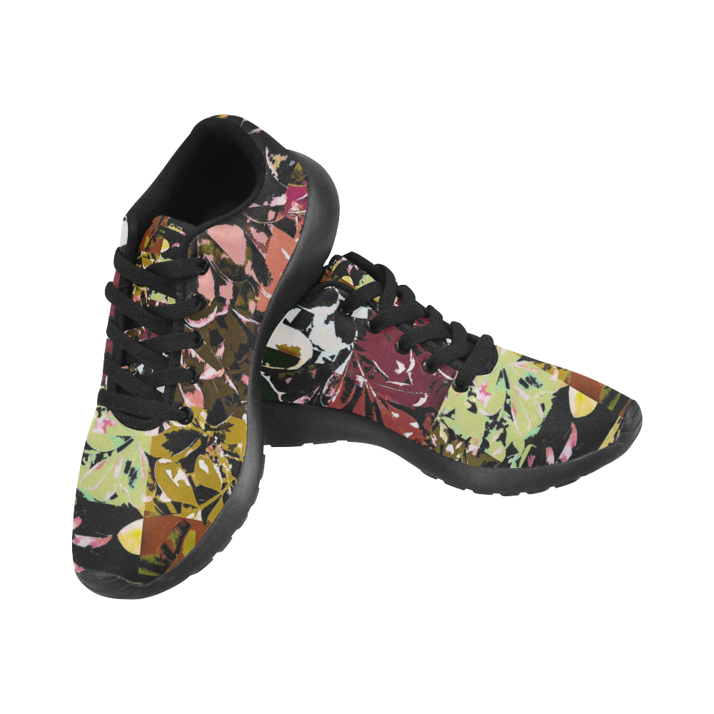 Foliage Patchwork #6 by Jera Nour Women's Running Shoes/Large Size (Model 020)