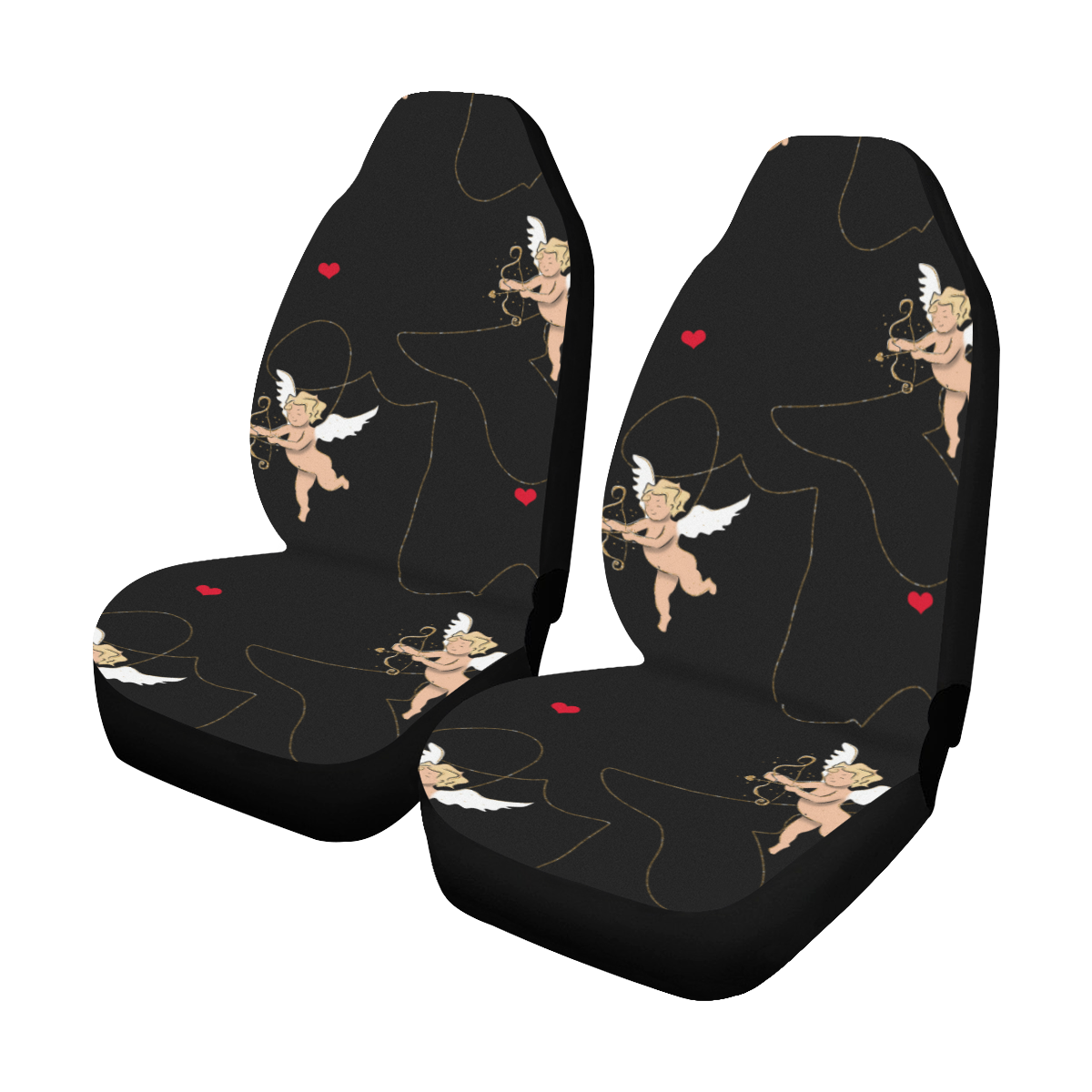 Valentine angels Car Seat Covers (Set of 2)
