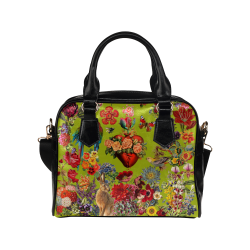 Corazon Spring Green Shoulder Handbag (Model 1634)