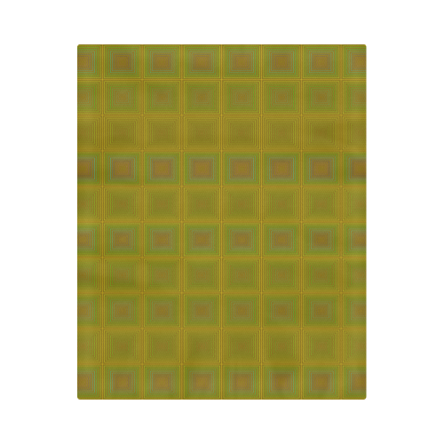 Green reddish multicolored multiple squares Duvet Cover 86"x70" ( All-over-print)