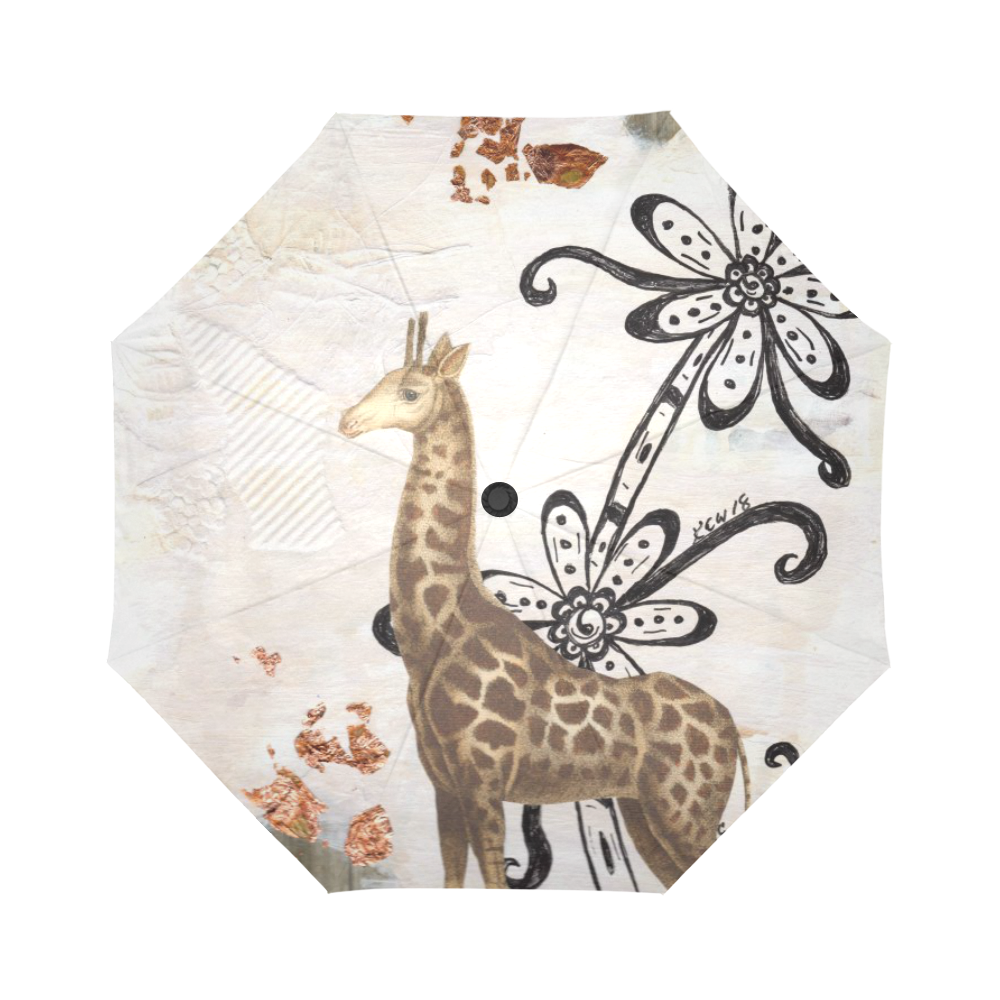 Groovy Giraffe umbrella Auto-Foldable Umbrella (Model U04)