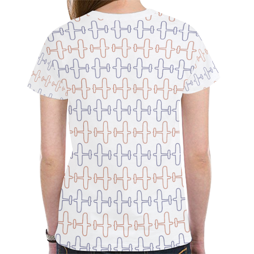 planes New All Over Print T-shirt for Women (Model T45)