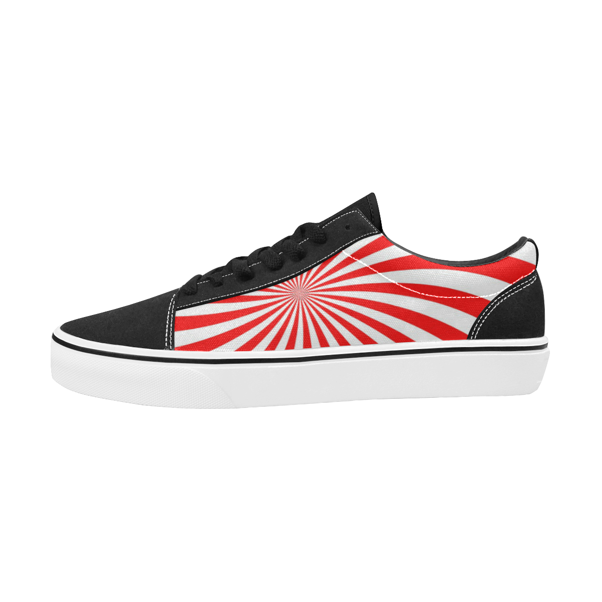 PEPPERMINT TUESDAY SWIRL Men's Low Top Skateboarding Shoes (Model E001-2)