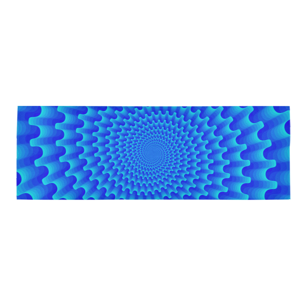 Blue vortex Area Rug 9'6''x3'3''
