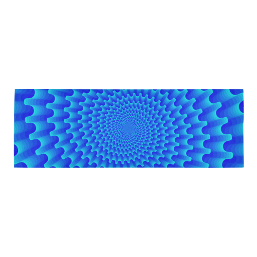 Blue vortex Area Rug 9'6''x3'3''