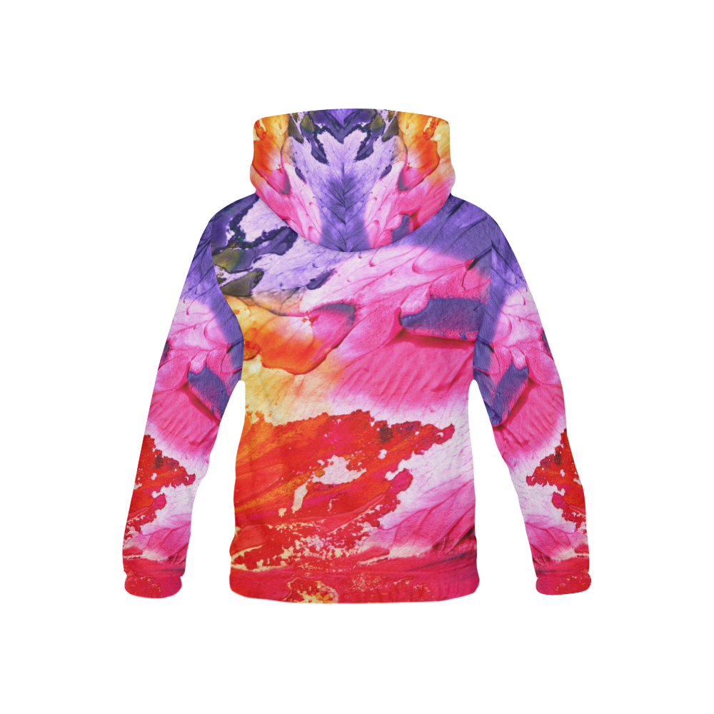 Red purple paint All Over Print Hoodie for Kid (USA Size) (Model H13)