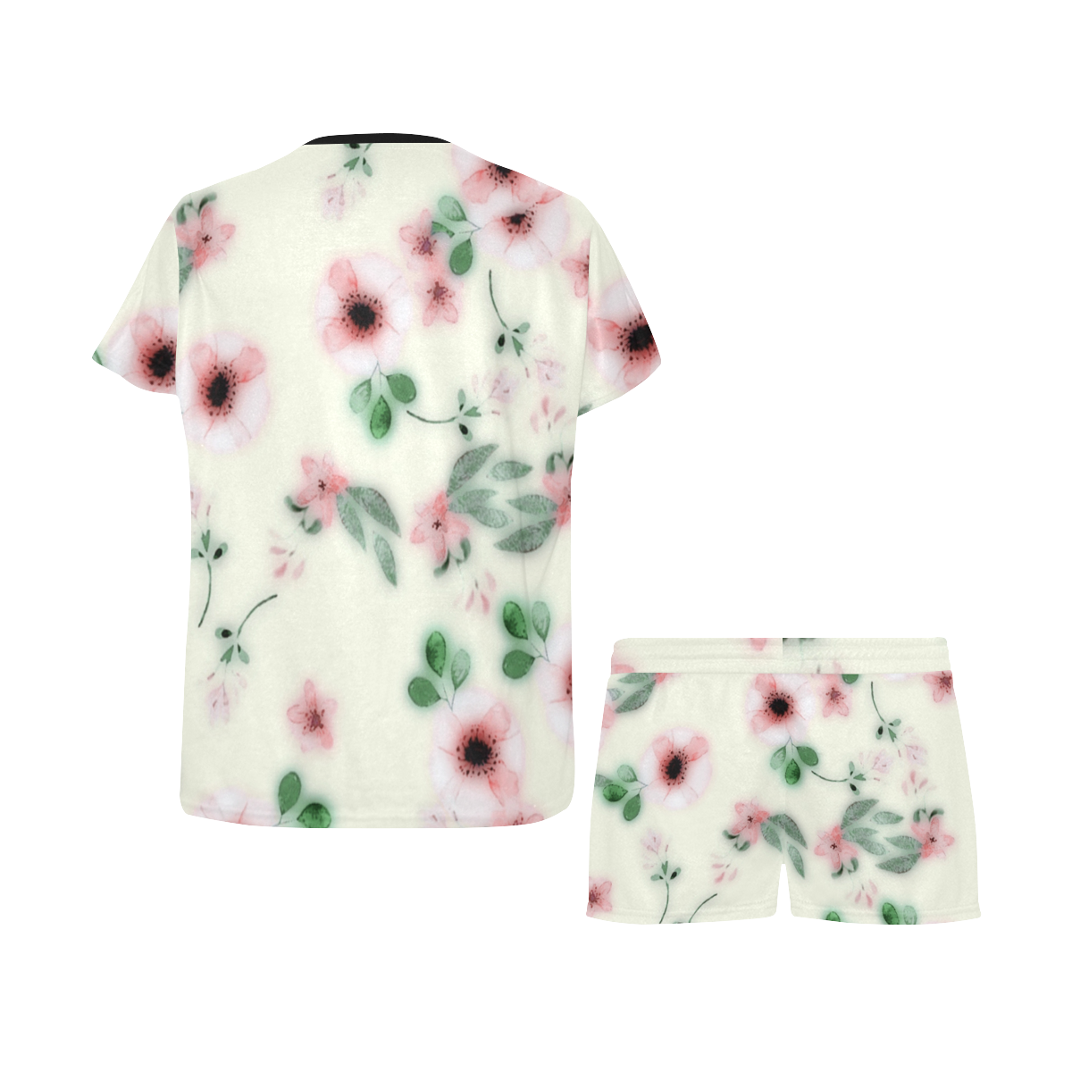 floral past Women's Short Pajama Set