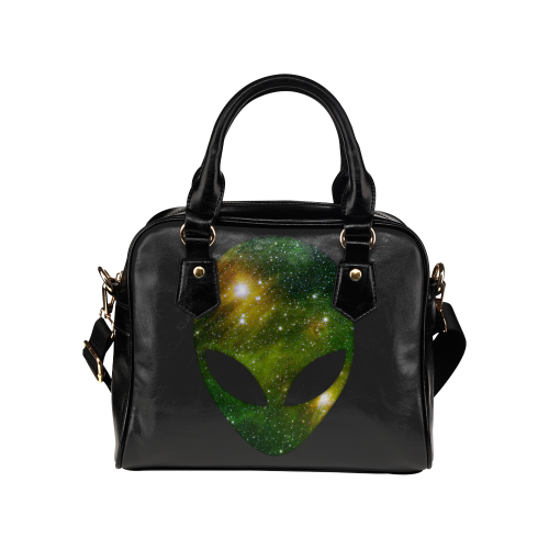 Cosmic Alien - Galaxy - Stars Shoulder Handbag (Model 1634)