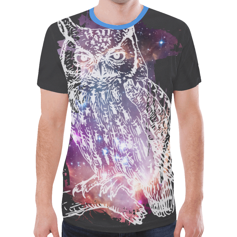 Cosmic Owl - Galaxy - Hipster New All Over Print T-shirt for Men (Model T45)