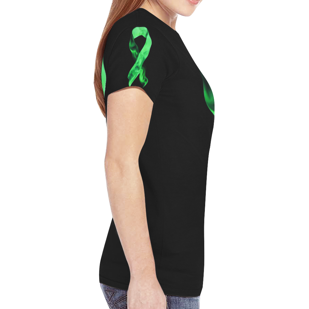 GF gren awareness New All Over Print T-shirt for Women (Model T45)