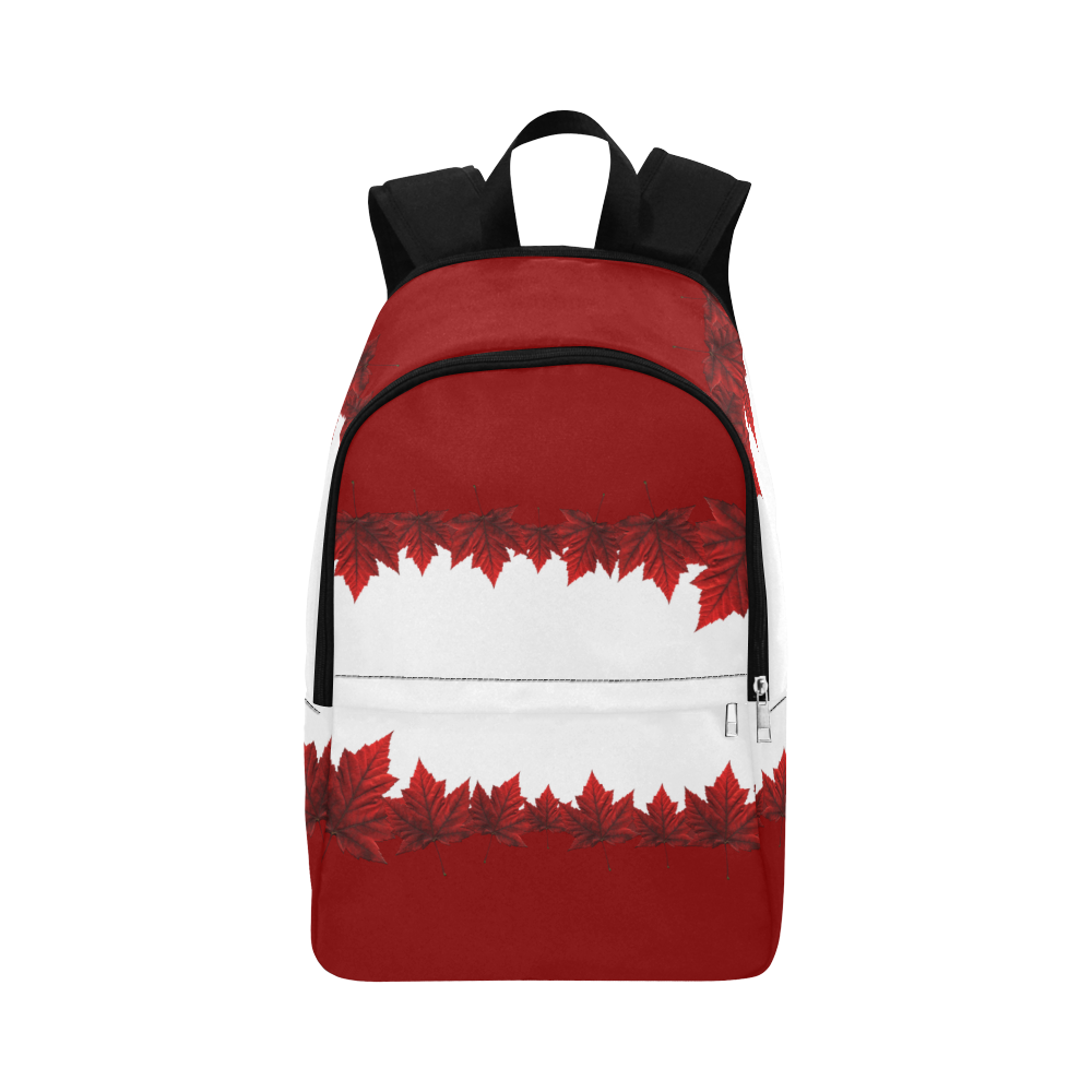 Canada Maple Leaf Backpacks White Fabric Backpack for Adult (Model 1659)