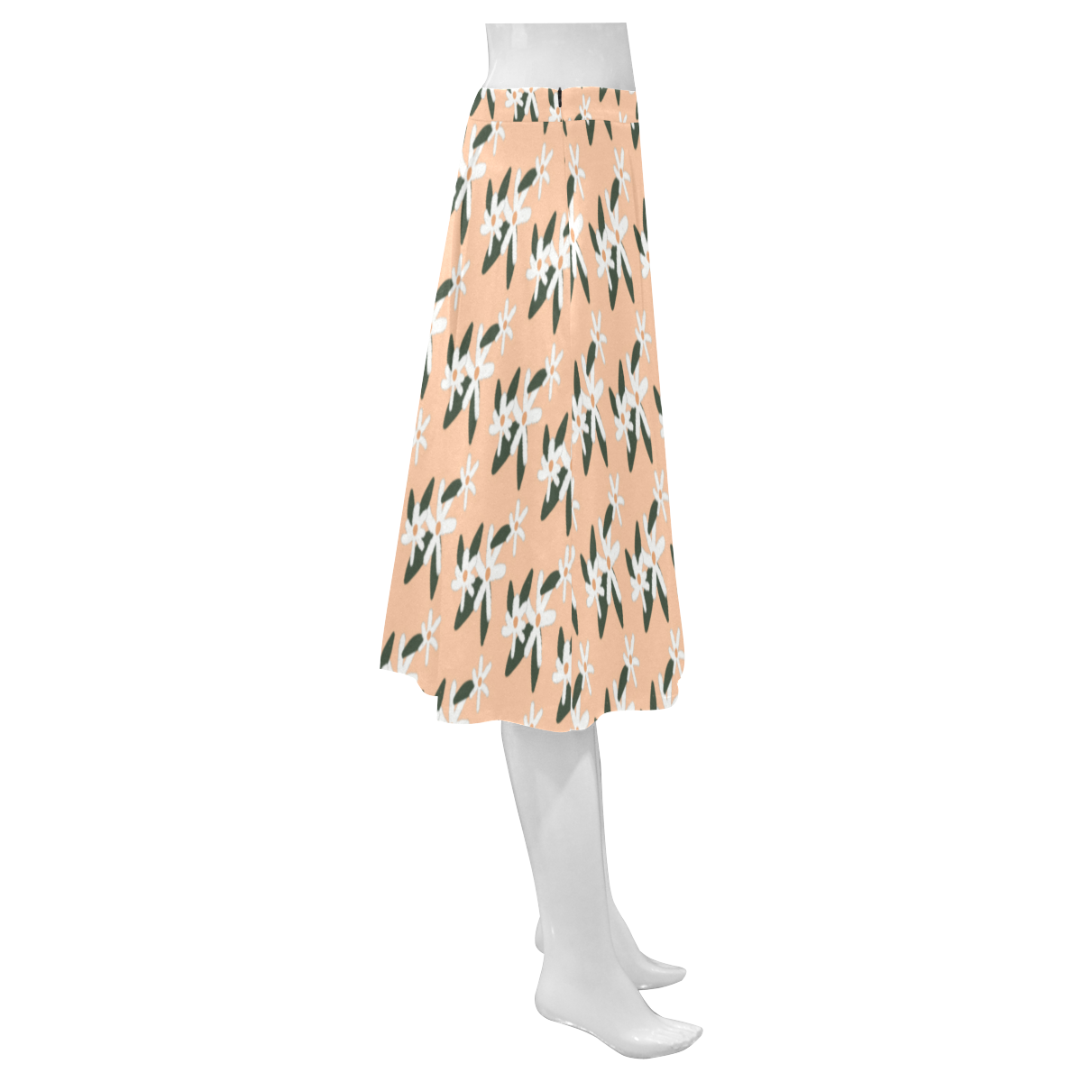 Flowers Mnemosyne Women's Crepe Skirt (Model D16)