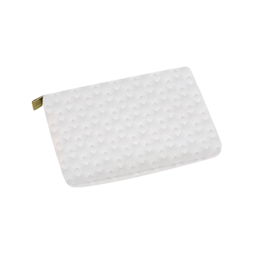 White Rombus Pattern Carry-All Pouch 9.5''x6''