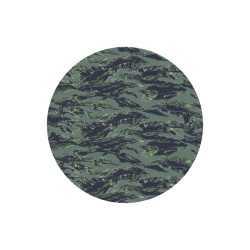 Jungle Tiger Stripe Green Camouflage Round Mousepad