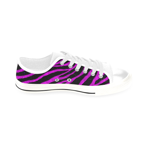 Ripped SpaceTime Stripes - Pink Men's Classic Canvas Shoes/Large Size (Model 018)