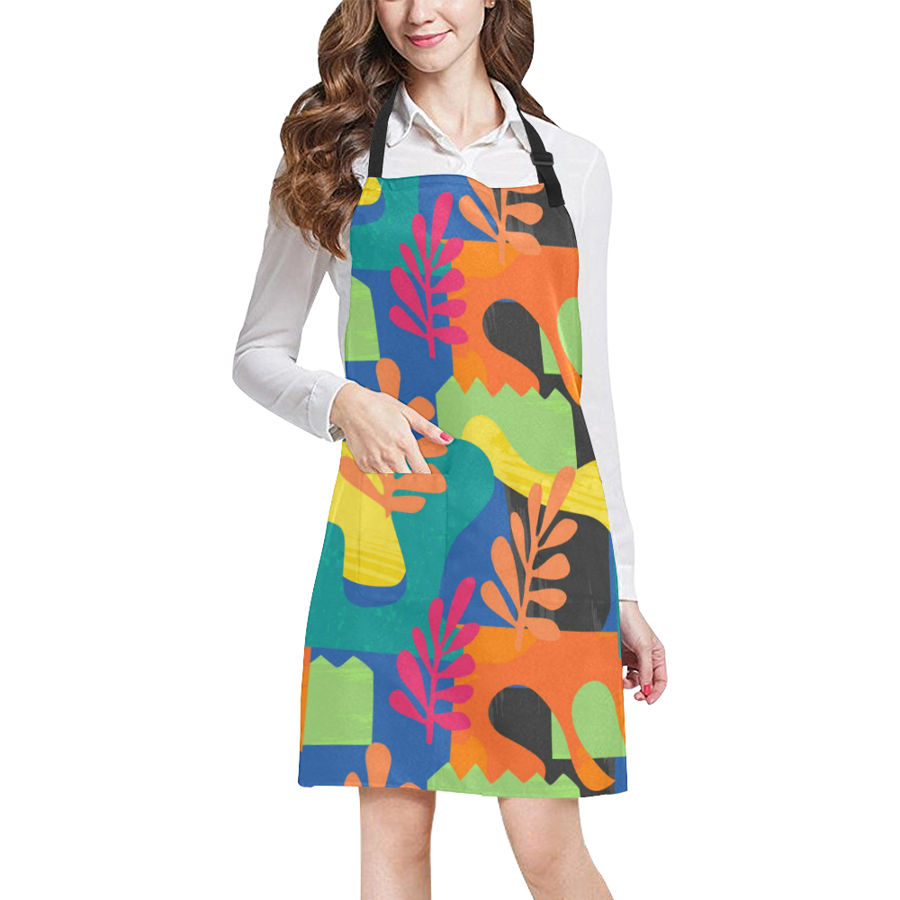 Abstract Nature Pattern All Over Print Apron