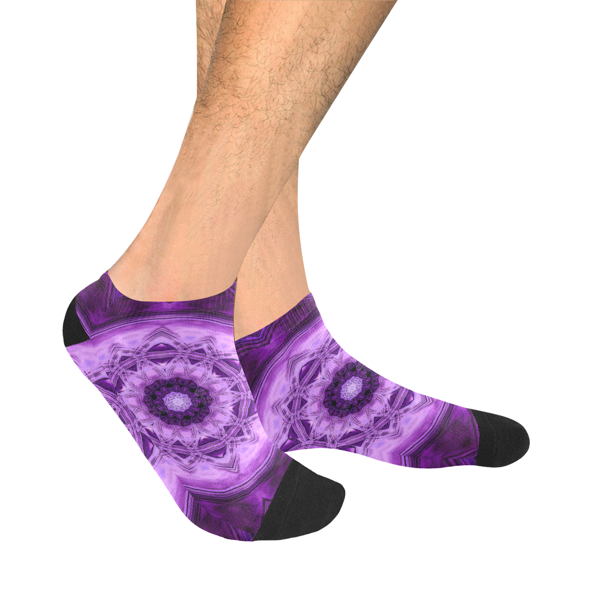 MANDALA PURPLE POWER Men's Ankle Socks
