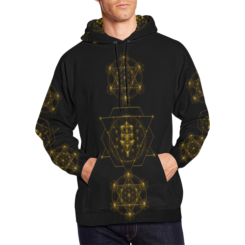 Sacred Geometry All Over Print Hoodie for Men/Large Size (USA Size) (Model H13)