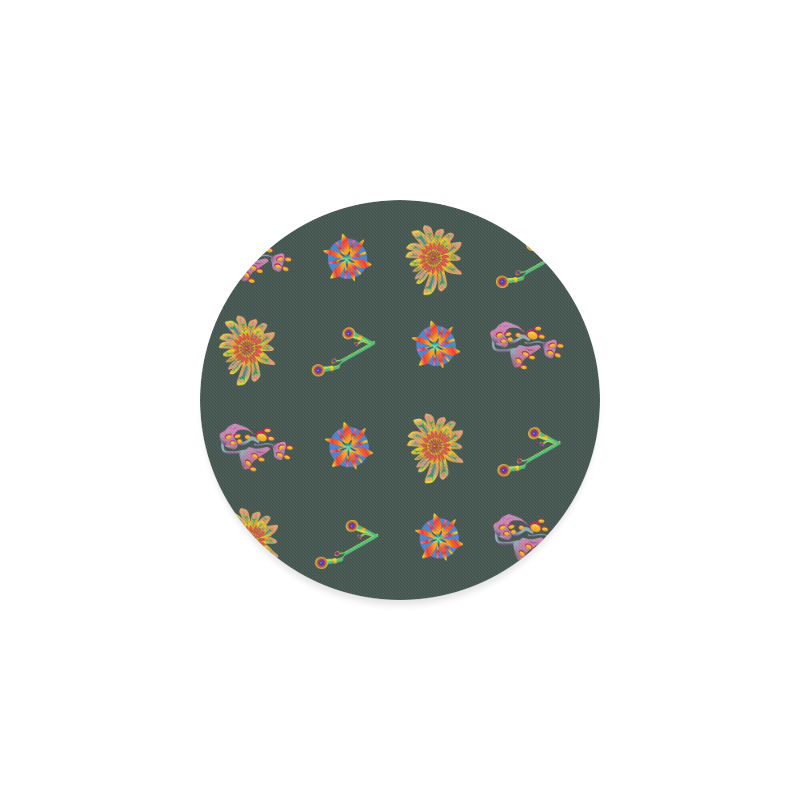 Super Tropical Floral 8 Round Coaster
