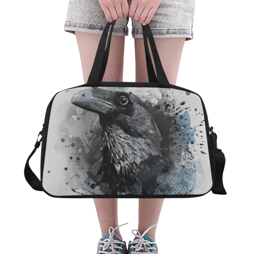 crow raven bird art #crow #raven Fitness Handbag (Model 1671)