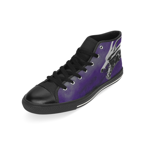 Steel Dragons V1.0 Purple High Top Canvas Shoes for Kid (Model 017)