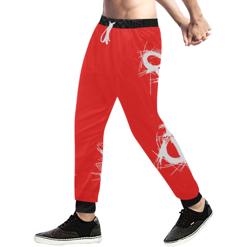 anti gods suicide CUT  logo WHITE redd joggers Men's All Over Print Sweatpants (Model L11)