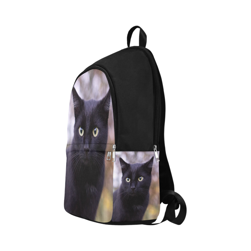 Black cat by JamColors Fabric Backpack for Adult (Model 1659)