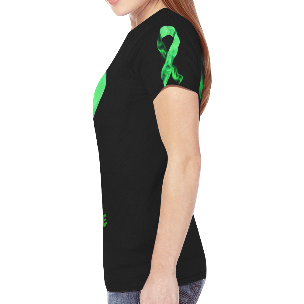 GF gren awareness New All Over Print T-shirt for Women (Model T45)