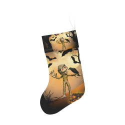 Funny mummy with crow Christmas Stocking