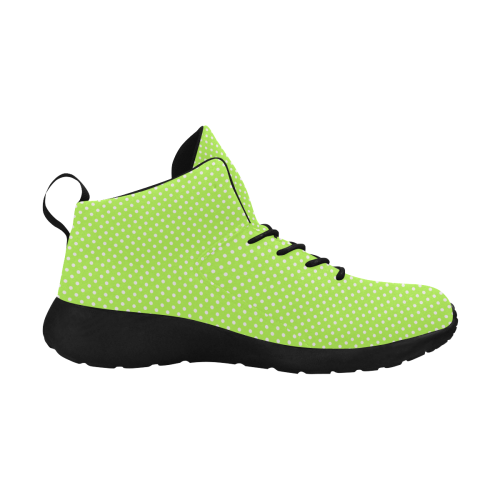 Mint green polka dots Women's Chukka Training Shoes/Large Size (Model 57502)