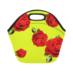 Fairlings Delight's Floral Luxury Collection- Red Rose Neoprene Lunch Bag/Small 53086b17 Neoprene Lunch Bag/Small (Model 1669)