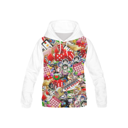 Gamblers Delight - Las Vegas Icons Vest Style White All Over Print Hoodie for Kid (USA Size) (Model H13)