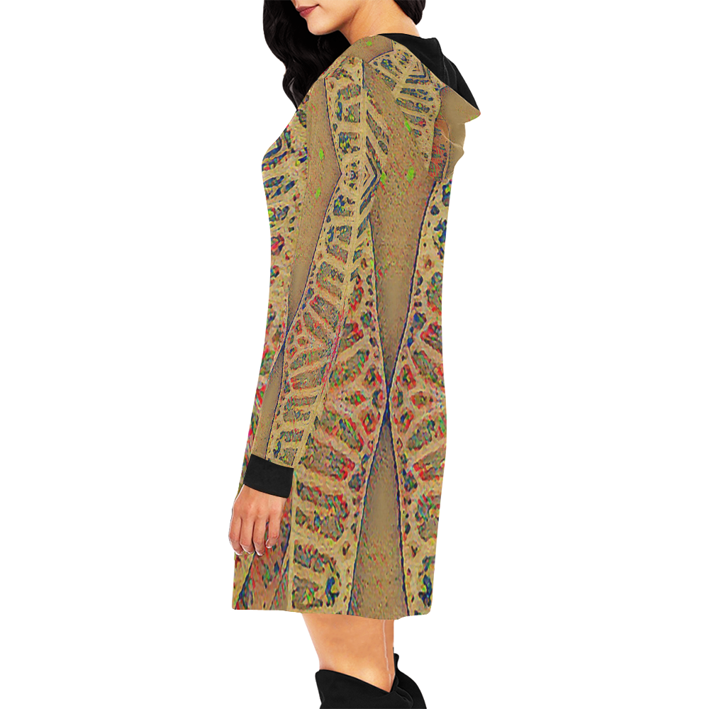 The Sixties3 All Over Print Hoodie Mini Dress (Model H27)
