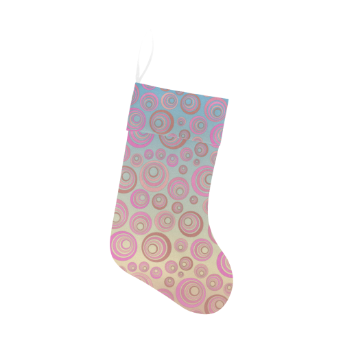 Retro Psychedelic Pink and Blue Christmas Stocking