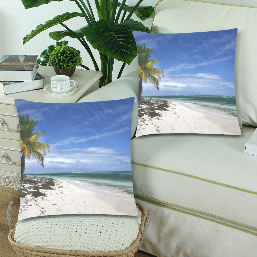 Awesome Mona Island pajaros beach Puerto Rico - ID:DSC9204 Custom Zippered Pillow Cases 18"x 18" (Twin Sides) (Set of 2)