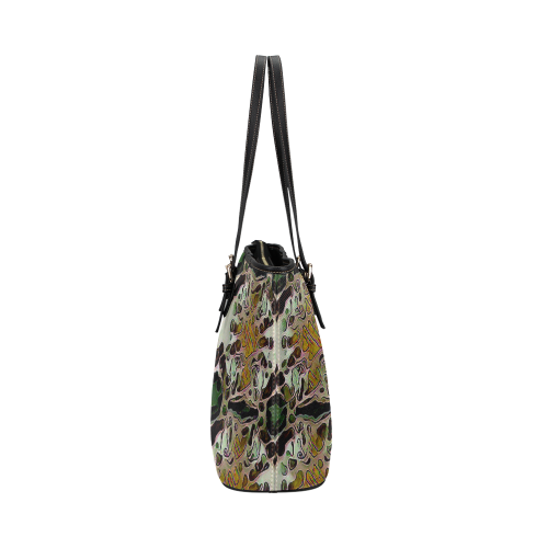 Marking Pattern Leather Tote Bag/Small (Model 1651)