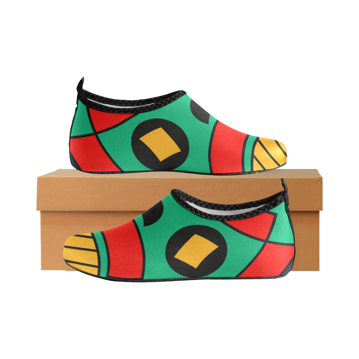 African Scary Tribal Kids' Slip-On Water Shoes (Model 056)