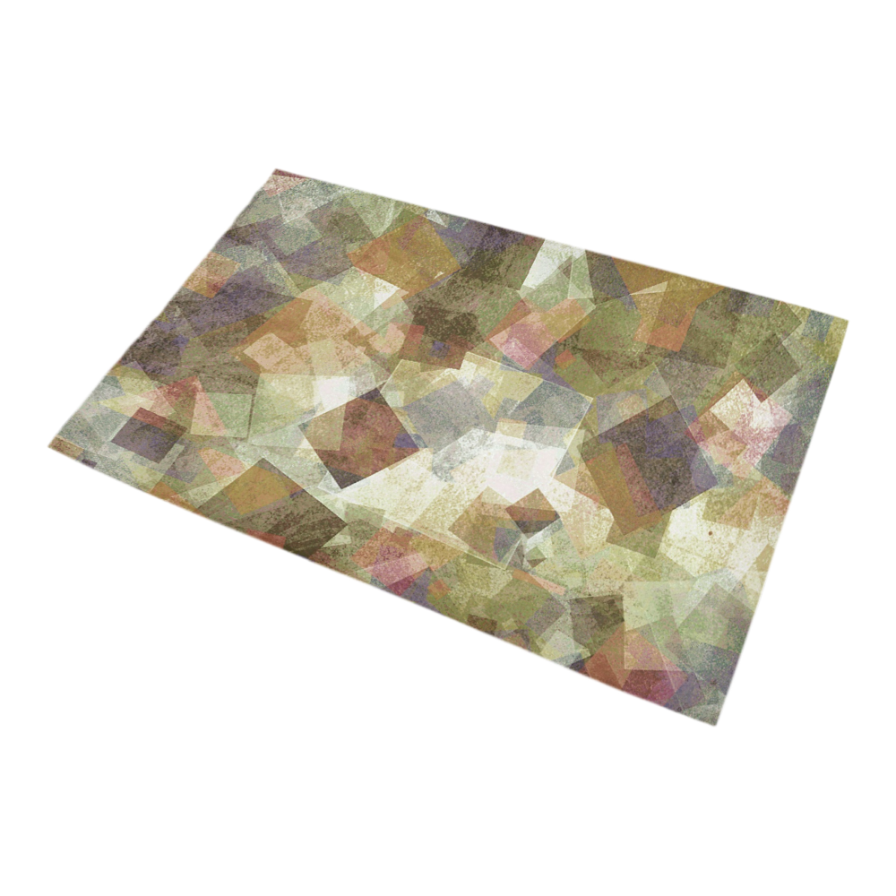 abstract squares Bath Rug 20''x 32''