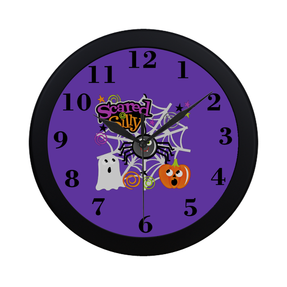 Scared Silly Circular Plastic Wall clock