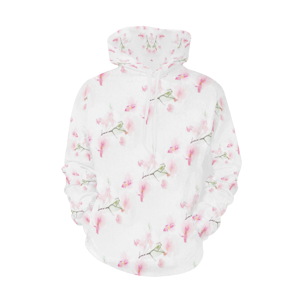 Pattern Orchidées All Over Print Hoodie for Women (USA Size) (Model H13)