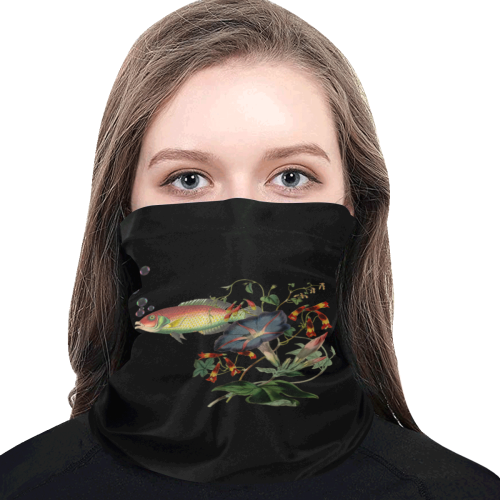 Fish With Flowers Surreal Multifunctional Dust-Proof Headwear (Pack of 5)